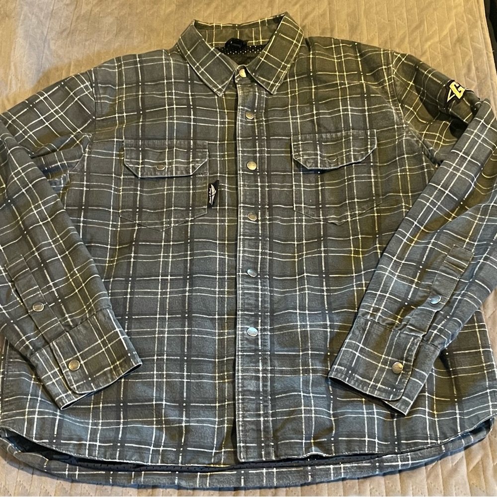 Street & Steel moto jacket mens size 2XL pre-owned condition gray no pads‎
